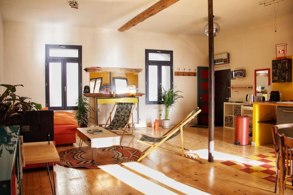 Artistic Loft, Downtown Montpellier, Wifi Apartment Bagian luar foto